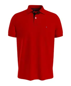 Рубашка-Поло с контрастной отделкой Tommy Hilfiger, красный