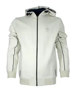 Толстовка с изображением трехцветных стрел, белая, хлопковая. Aeronautica Militare, белый