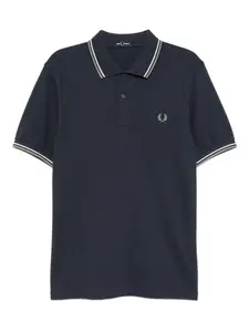 Рубашка поло с вышитым логотипом Fred Perry, синий
