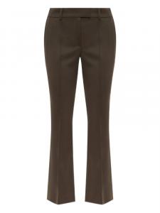 Шерстяные брюки The Attico, коричневый