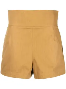 Шорты строгого кроя с завышенной талией Ferragamo, желтый