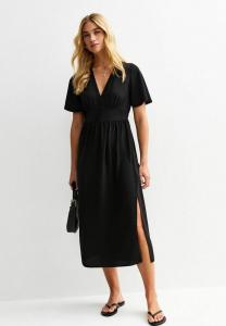 Платье New Look LACE TRIM BUTTON THROUGH MIDI, Black