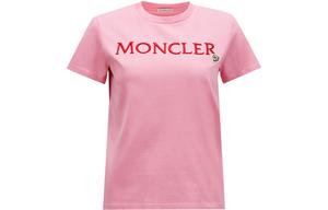 Футболка Enfant Logo Embroidered Crewneck Moncler, розовый