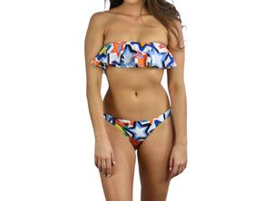 Звезды Ruffle Bandeau бикини Top в Multi MILLY