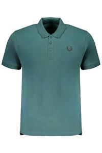Мужская рубашка-поло Gian Marco Venturi с коротким рукавом хлопковая, зеленый