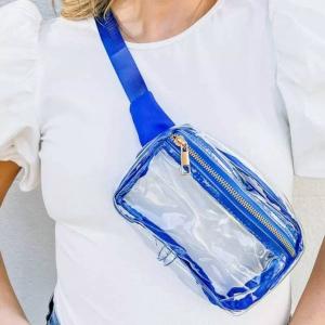 Женская сумка-ремень Ferris Game Day Clear Sling в синем цвете Caroline Hill