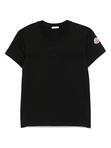 Футболка с вышитым логотипом Moncler, черный