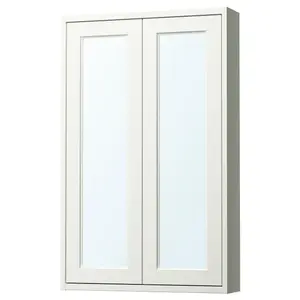 Навесной шкаф для ванной комнаты, белый, 60x15x95 см, с двумя зеркальными дверцами TÄNNFORSEN IKEA