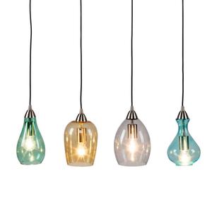 Подвесной светильник Loistaa Cambo, стекло/железо - 4 лампы
