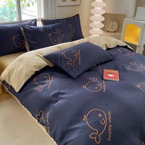 MUJI Комплект постельного белья 1,5-спальный, 4 предмета, пододеяльник 150x200 см