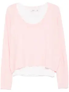 Многослойный топ с необработанными краями B+Ab, розовый