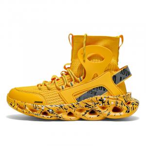 King Jinmai Желтые мужские кеды на высокой подошве, цвет Yellow