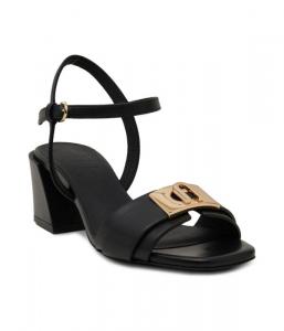 Кожаные сандалии с колонкой Furla, черный