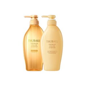 Набор шампуня и кондиционера для восстановления и увеличения объема волос питательный 450мл+450мл TSUBAKI