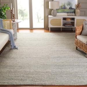 SAFAVIEH Marbella Collection ковер, 336 x 458 см, Light Grey, ручной работы из джута, идеально для помещений с высокой проходимостью в гостиной, спальне (MRB303F)