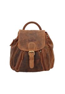 Винтажный городской рюкзак кожаный 25 см Green Burry, коричневый