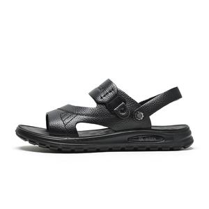 AIBAOLUO Пляжные шлепанцы мужские черно-коричневые