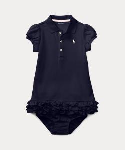 (Детское) Платье-поло с оборками и панталоны