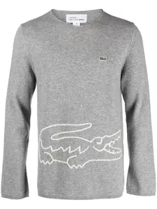 Шерстяной джемпер с нашивкой-логотипом Comme Des Garçons Shirt, серый