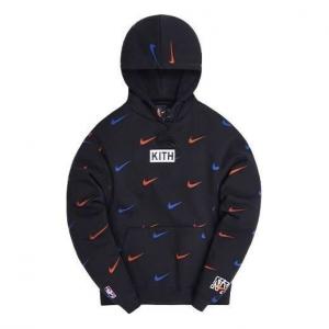 Толстовка x nike new york knicks aop hoodie 'black' Kith, черный