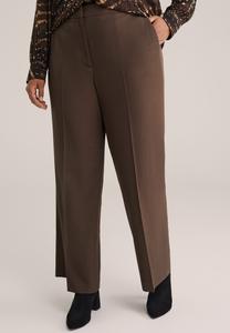 Брюки WE Fashion CURVE, Dark Brown