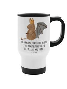 Mr. & Mrs. Panda Термос с изображением летучей мыши и надписью белого цвета