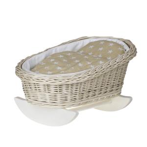 ПЛЕТЕНАЯ КАЧАЛКА ДЛЯ КУКОЛ С ПОДСТЬЕМ 46Х30 В 20/26 СМ - универсальная WickerPL