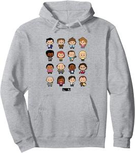 Милая толстовка с изображением офисного персонажа Nbc, серый