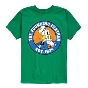 Футболка с принтом "Микки Маус и друзья" Дональд Дак для мальчиков 8-20 лет "Основатели" Disney, цвет kelly green