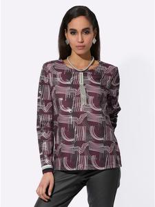 Рубашка в бордово-бежевом узоре creation L