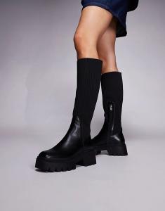 Сапоги-носки Simmi London черного цвета