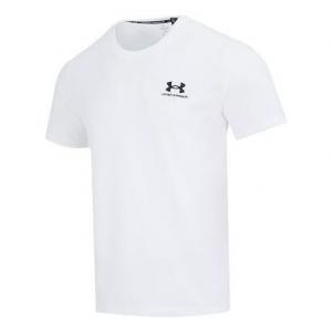 Футболка logo embroidered heavyweight short sleeve t-shirt 'white' Under Armour, белый