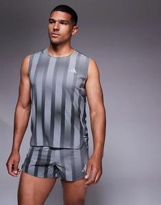 Жилет adidas Running Adizero с принтом в черно-сером цвете Adidas Performance