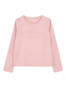 Футболка с вышитым логотипом Michael Kors Kids, розовый