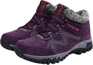 Женские зимние термо-сапоги для женщин, водонепроницаемые, зимние, теплые, для походов, работы, удобные ботинки, кроссовки, прогулочная обувь с меховой подкладкой, противоскользящие ботильоны, нескользящая обувь для активного отдыха на улице Generic, A1