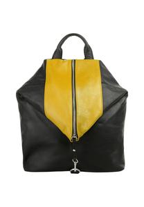 Рюкзак из натуральной кожи, производство Италия Cluty, желтый