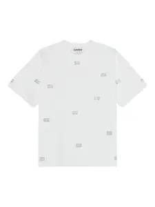Футболка со стразами GANNI, белый
