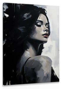 Картина на холсте Muralo GESICHT Abstrakt Porträt цвет beige/schwarz/grau/weiß