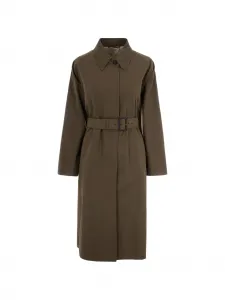 Тренч с поясом Max Mara, зеленый