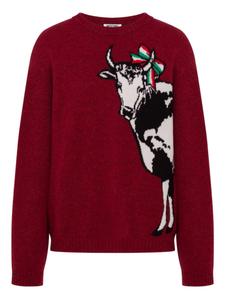 Джемпер Moschino с коровьим мотивом, красный