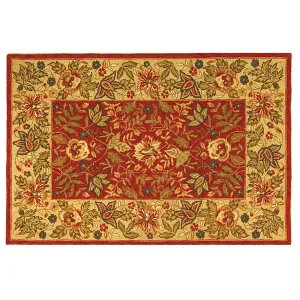 Шерстяной ковер ручной работы с цветочным бордюром «Челси» Safavieh, 77x138 см