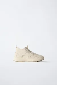 Высокие кроссовки-носки Zara, белый