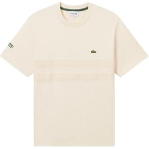 Футболка с аппликацией логотипа LACOSTE, кремовый