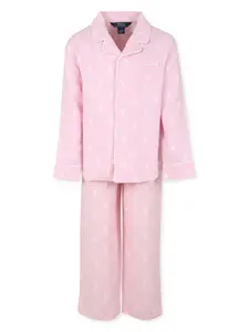 Пижама с логотипом Polo Pony POLO RALPH LAUREN KIDS, розовый