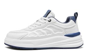 HLA Мужские низкие скейтбордские кроссовки бело-синие, цвет White Blue