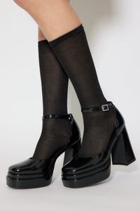 Красивые блестящие носки Rienda, цвет Black