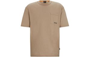 Футболка мужская бежево-желтая SS24 HUGO BOSS