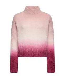 Свитер с градиентным рисунком и высоким воротником. Silvian Heach, розовый
