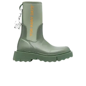 Ботинки Off-White Wmns Zip-Tie Rain Boot, зеленый