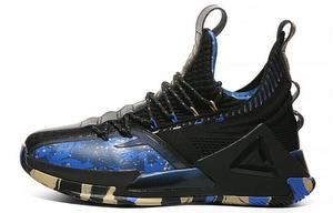 Баскетбольные кроссовки State Pole мужские с высоким верхом, черные/светло-золотистые Peak